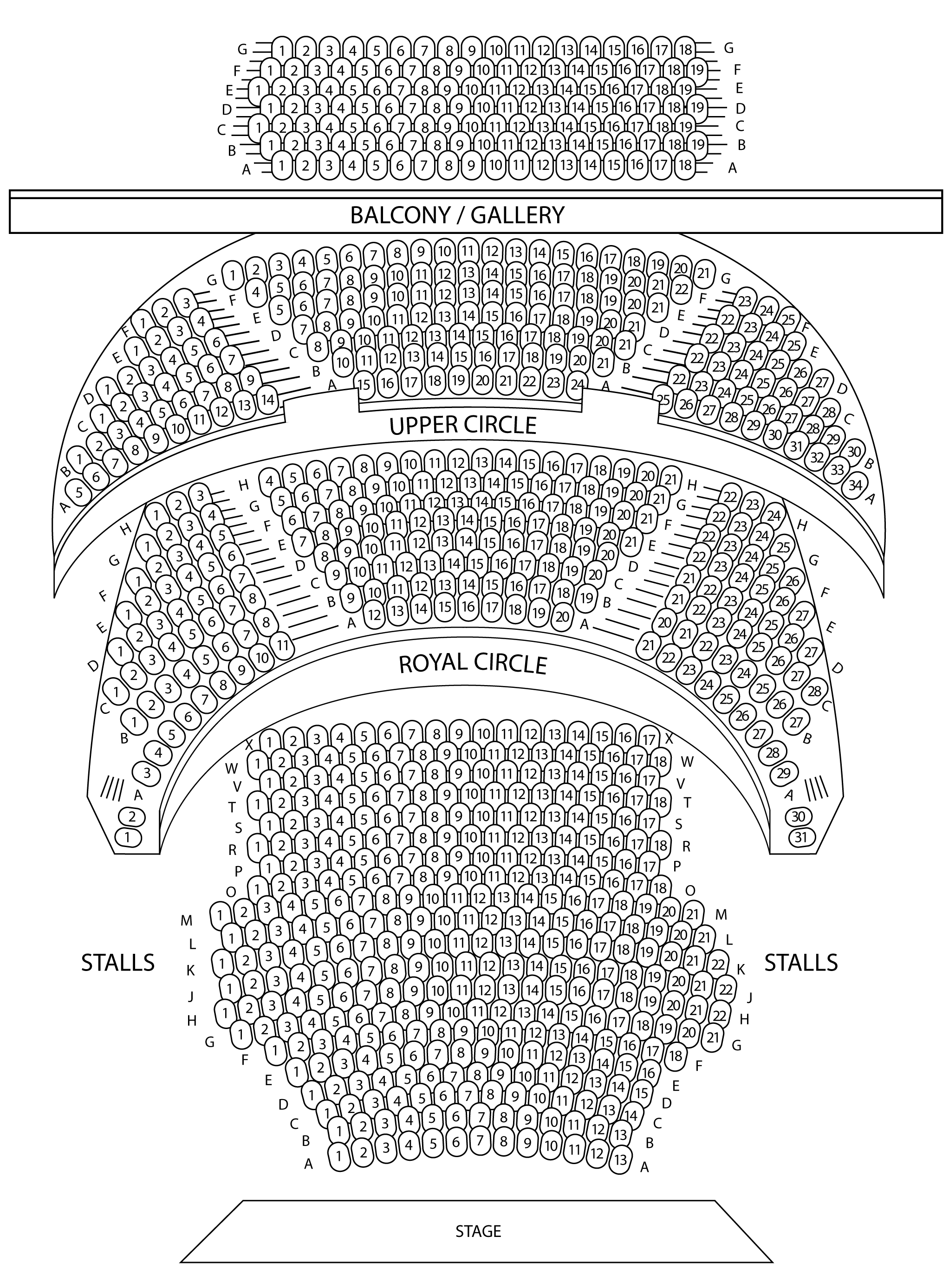 TRH Seat Map